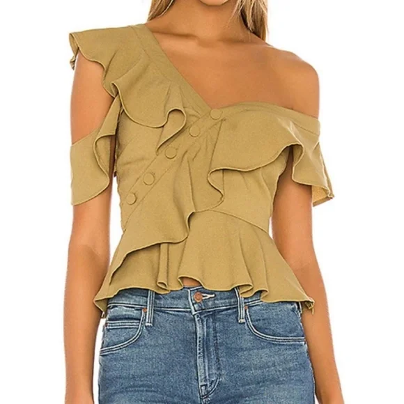 ISO Lovers + Friends Shiloh Top in Army Green - Picture 1 of 2